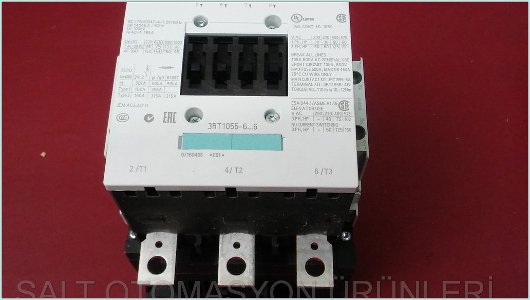 SIEMENS 3RT1055-6AP36 75KW 150A SIFIR KUTULU KONTAKTÖR