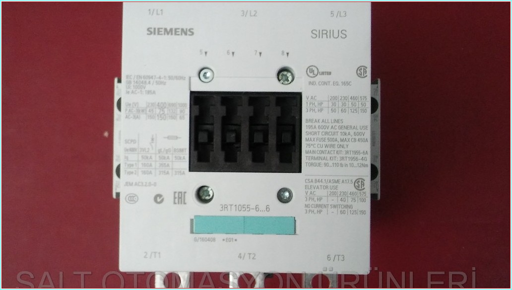 SIEMENS 3RT1055-6AP36 75KW 150A SIFIR KUTULU KONTAKTÖR