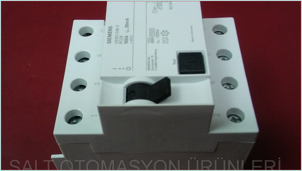 SIEMENS 5SM3 348-0 RCCB 100A 30MA SIFIR KUTULU KAÇAK AKIM TRİFAZE