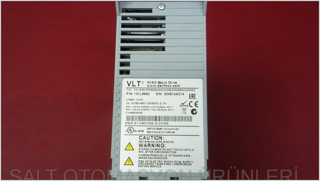 DANFOSS 131L9862 VLT HVAC BASİC DRİVE 0,75KW SÜRÜCÜ DRIVER