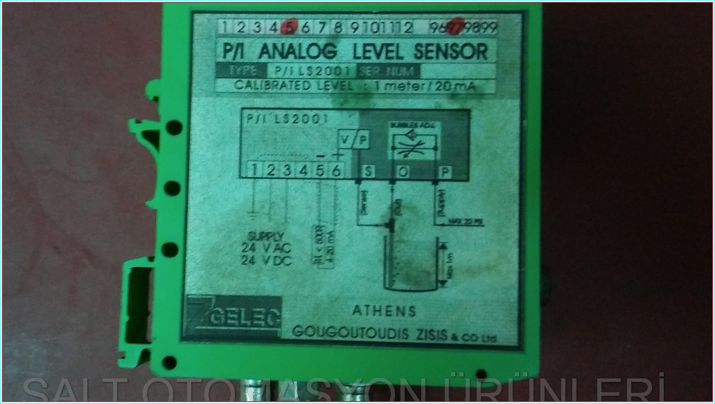 GELEC LS2001 ZGELEC P I ANALOG LEVEL SENSOR ANALOG SEVİYE SENSÖRÜ