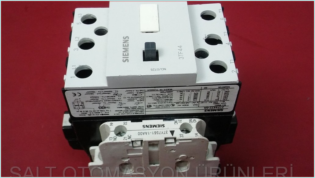 SIEMENS 3TF44 3TF4422-0A 220V KONTAK BOBİNLİ KONTAKTÖR (İKİNCİ EL)