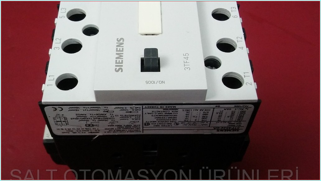 SIEMENS 3TF45 3TF4522-0A KONTAKTÖR SIFIRDAN FARKSIZ