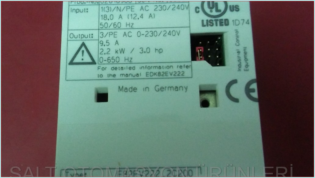 LENZE E82EV222_2C200 E82EV222-2C200 E82EV222_2C E82EV222-2C 13436181 8200 2,2KW VECTOR SÜRÜCÜ DRIVER INVERTER