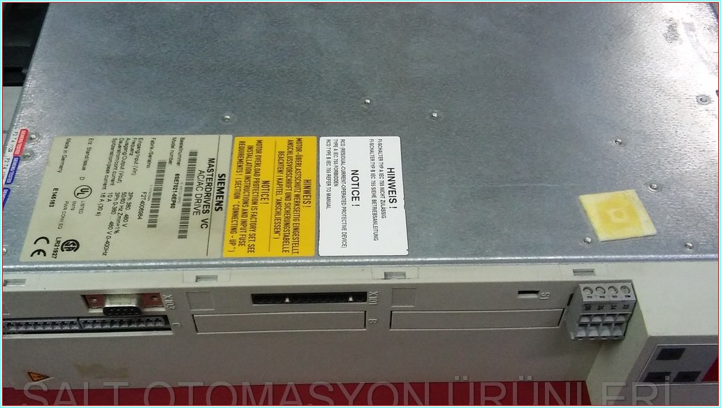 SIEMENS 6SE7021-0EP60 MASTER DRIVES AC-AC DRIVES 10A 4KW SÜRÜCÜ