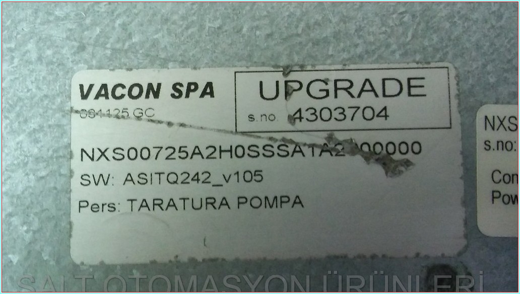 VACON NXS00725A2H0SSSA1A2000000 CSASA1A2000000 37KW 72A SÜRÜCÜ