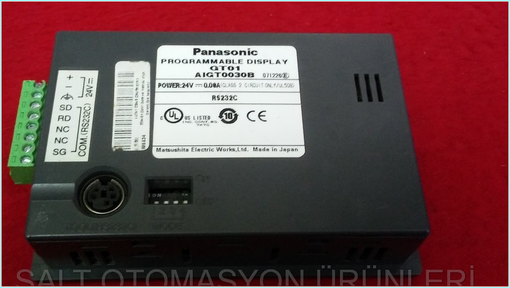 PANASONİC GT01 AIGT0030B PROGRAMMABLE DISPLAY TOUCH SCREEN HMI