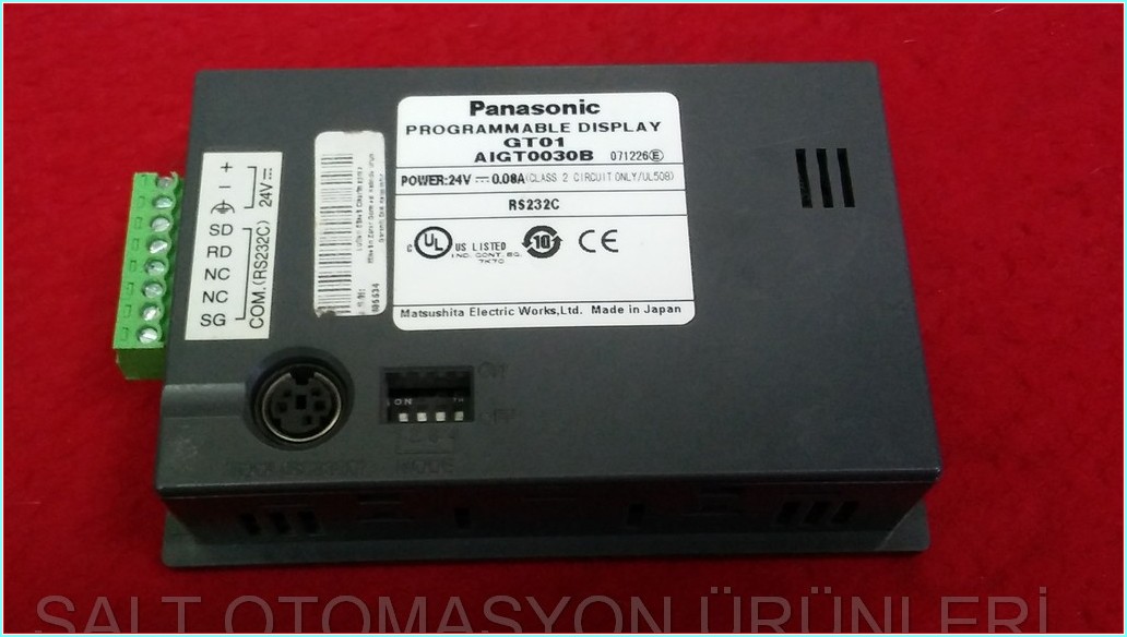 PANASONİC GT01 AIGT0030B PROGRAMMABLE DISPLAY TOUCH SCREEN HMI