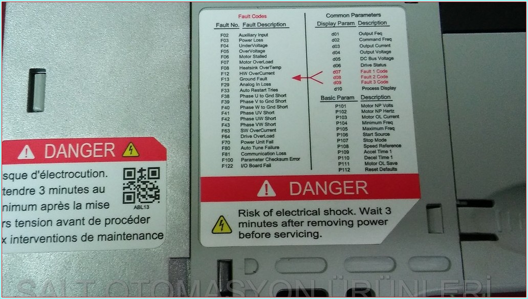 ALLEN BRADLEY 22F-D6P0N103 POWERFLEX 4M 2,2KW SIFIR SÜRÜCÜ INVERTER DRIVER