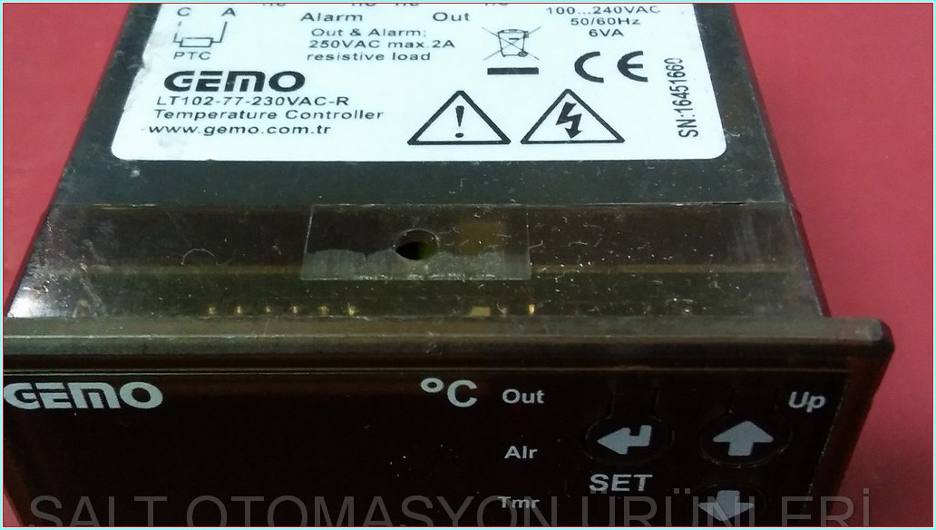 GEMO LT102-77 LT102-77-230VAC-R TEMPERATURE CONTROLLER ISI KONTROL CİHAZI