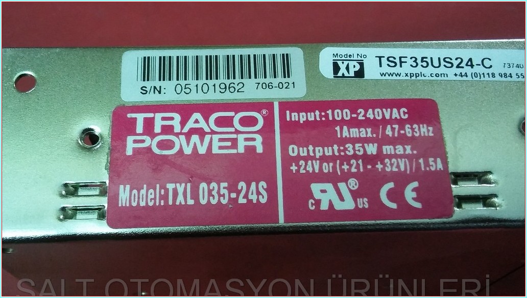 TRACO POWER TXL 035-24S 24V 1,5A POWER SUPPLY GÜÇ KAYNAĞI