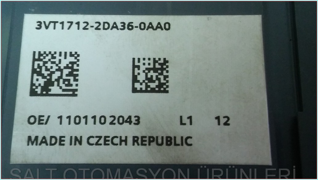 SIEMENS 3VT1 3VT1712-2DA36-0AA0 125A TMŞ DEVRE KESİCİ ŞALTER