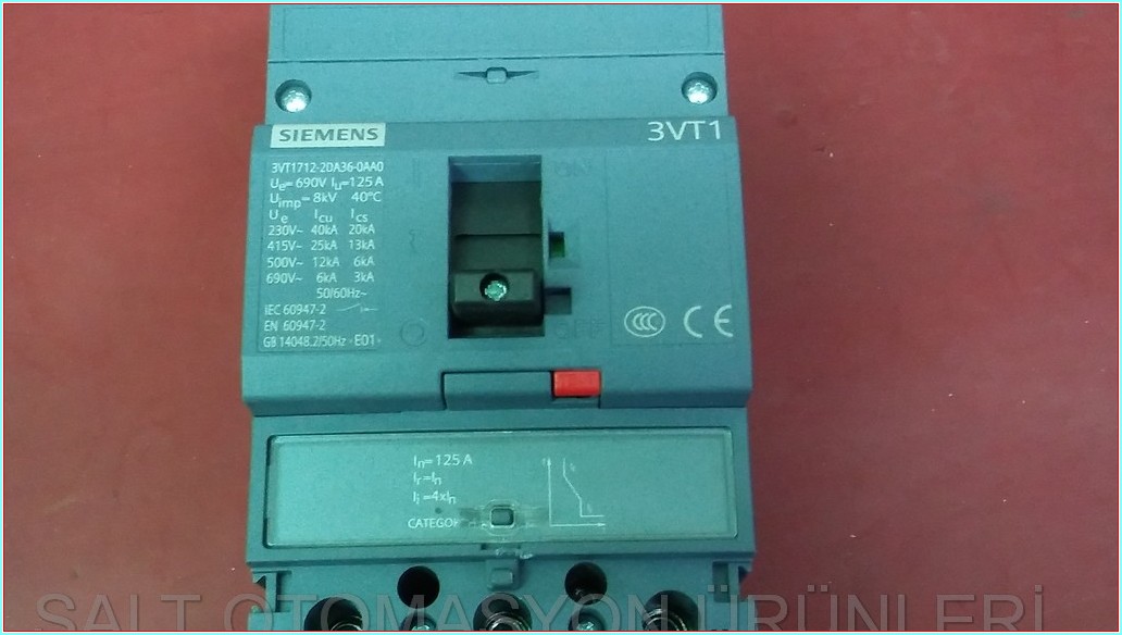 SIEMENS 3VT1 3VT1712-2DA36-0AA0 125A TMŞ DEVRE KESİCİ ŞALTER
