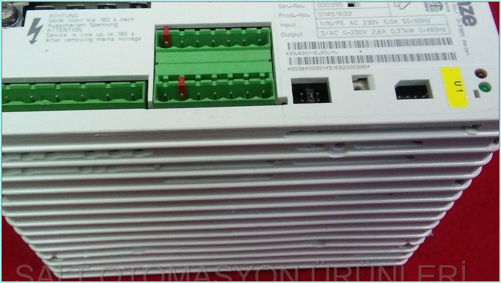 LENZE EVF8201-E 8200 VECTOR 0,37KW 0-480HZ SÜRÜCÜ INVERTER DRIVER
