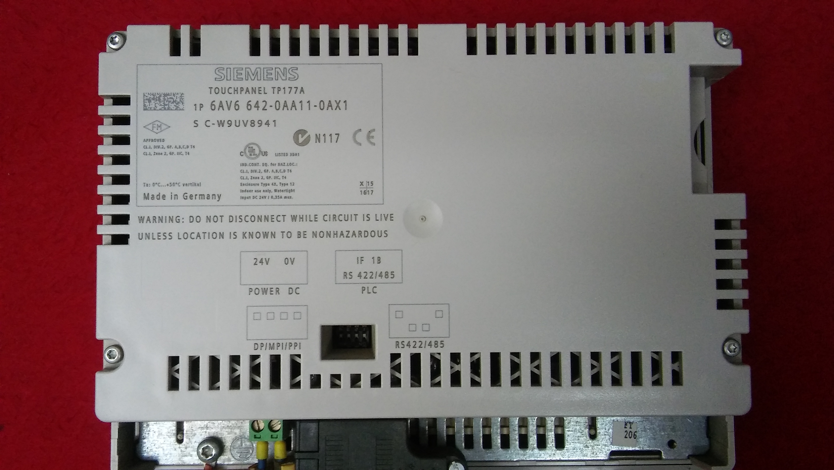 SIEMENS 6AV6 642-0AA11-0AX1 6AV6642-0AA11-0AX1 TOUCH PANEL TP177A DOKUNMATİK OPERATÖR PANEL