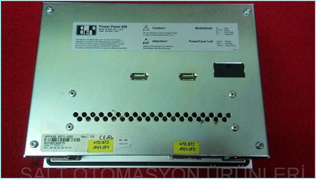NIEHOFF GRUPPE 4PP420 0571-K02 POWER PANEL 400 TOUCH PANEL MASCHINENFABRIK B&R 3IF7220.9