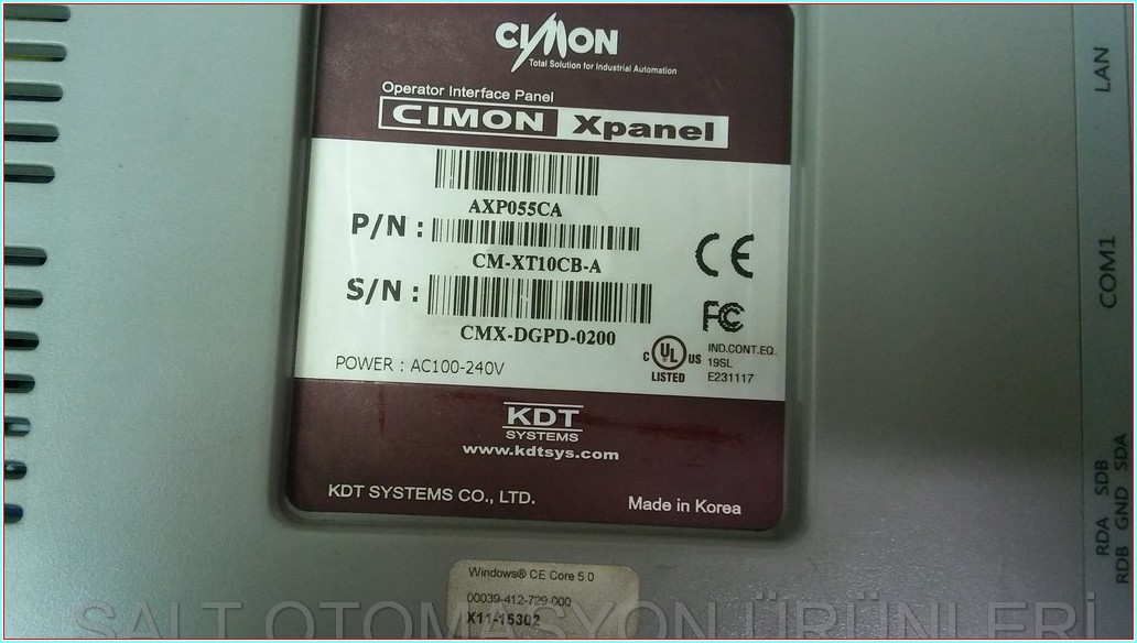 CIMON XPANEL CM-XT10CB-A CMX-DGPD-0200 TOUCH PANEL OPERATOR INTERFACE PANEL DOKUNMATİK OPERATÖR PANEL