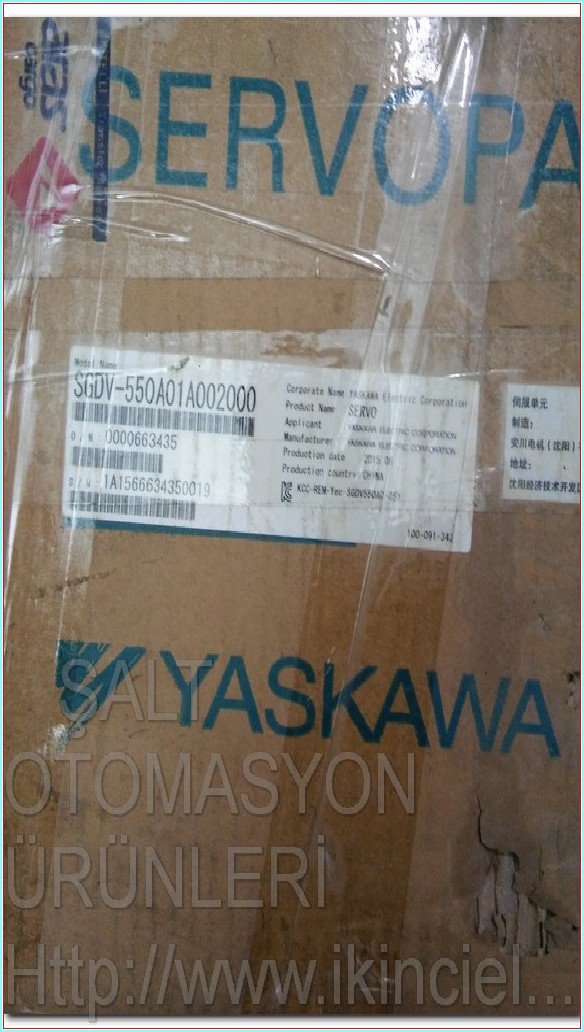 YASKAWA SGDV-550A01A 7,5KW SERVOPACK MOTORLU SÜRÜCÜ TAKIM SIFIR KUTULU