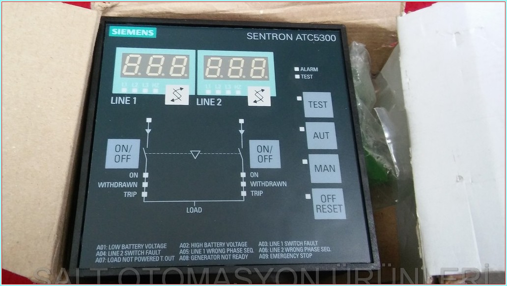 SIEMENS SENTRON ATC5300 3KC9000-8TL30 SIFIR KUTULU AUTOMATIC TRANFER CONTROLLER OTOMATİK TRANSFER KONTROL CİHAZI