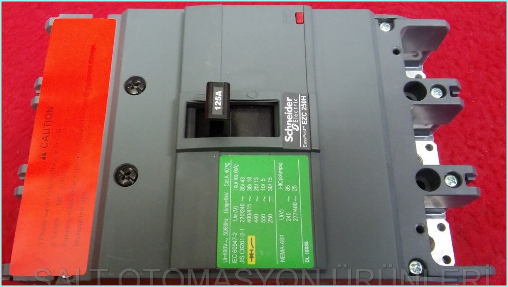 SCHNEİDER EZC 250H EZC250H3125 125A SIFIR KUTULU TMŞ DEVRE KESİCİ ŞALTER
