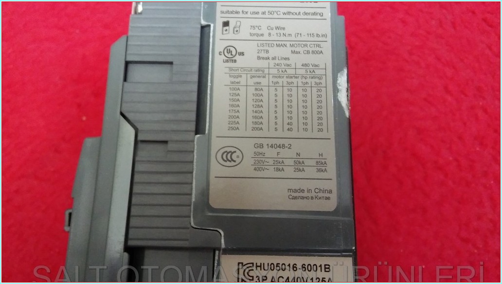 SCHNEİDER EZC 250H EZC250H3125 125A SIFIR KUTULU TMŞ DEVRE KESİCİ ŞALTER