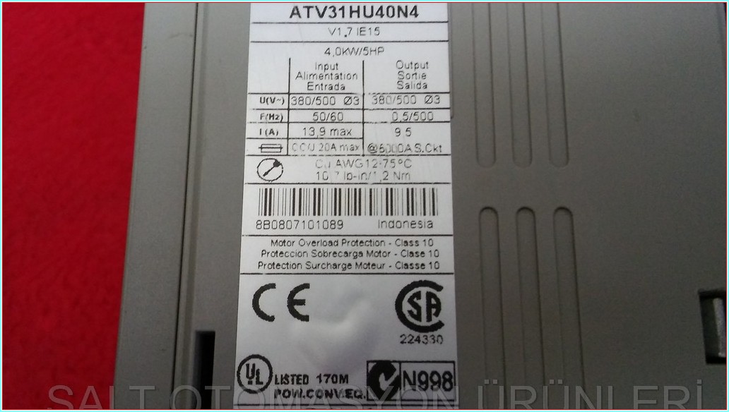 TELEMECANİQUE ATV31HU40N4 4KW SÜRÜCÜ INVERTER DRIVER