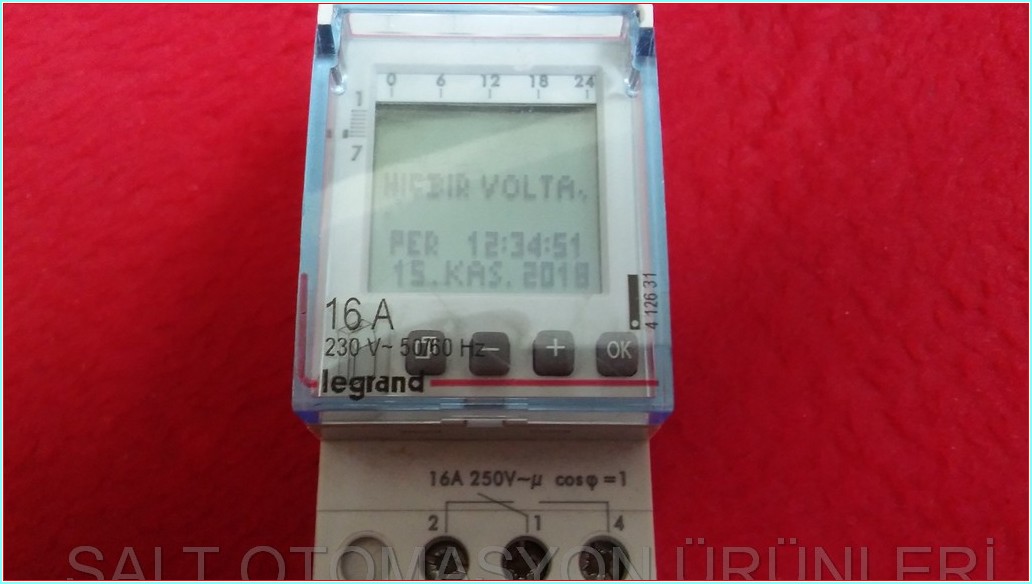 LEGRAND 412631 4 126 31 4126 31 ALPHAREX3 D21 16A 230V 50-60HZ DİJİTAL ZAMAN SAATİ DIGITAL TIME CLOCK