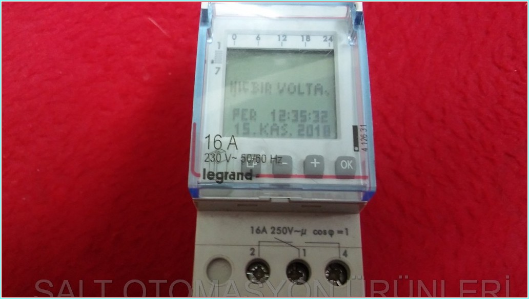 LEGRAND 412631 4 126 31 4126 31 ALPHAREX3 D21 16A 230V 50-60HZ DİJİTAL ZAMAN SAATİ DIGITAL TIME CLOCK