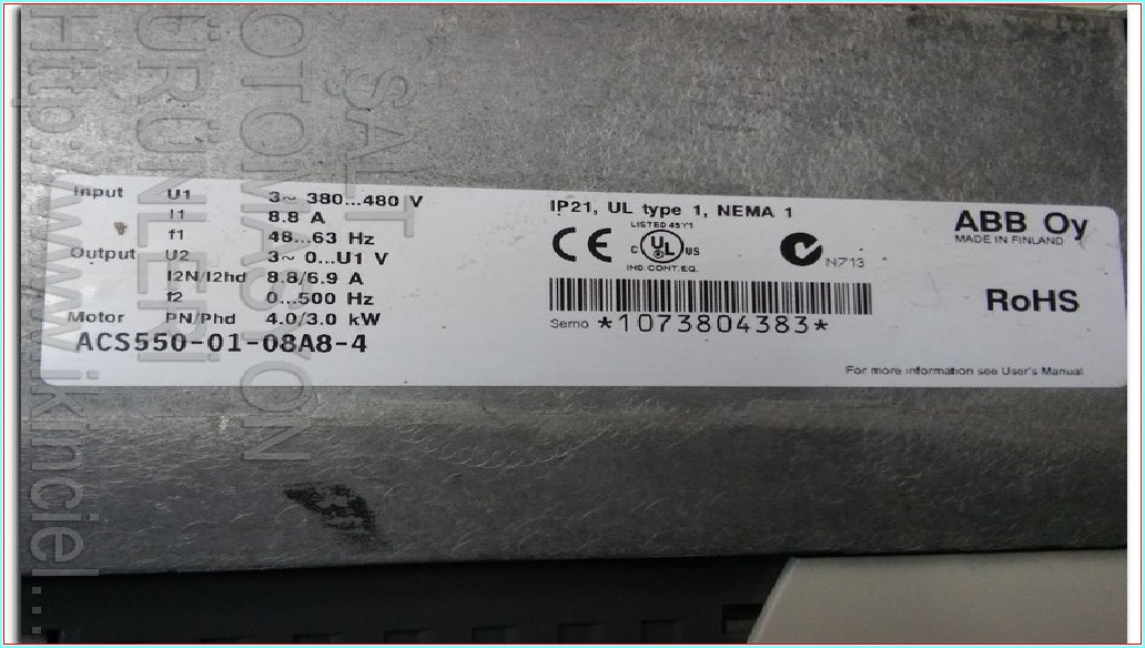 ABB ACS550-01-08A8-4 4KW SÜRÜCÜ INVERTER DRIVER