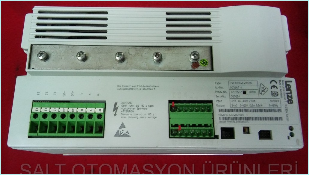 LENZE EVF8216-E-V020 EVF8216-E 5,5KW SÜRÜCÜ INVERTER DRIVER LENZE 5,5 KW HIZ KONTROL CİHAZI
