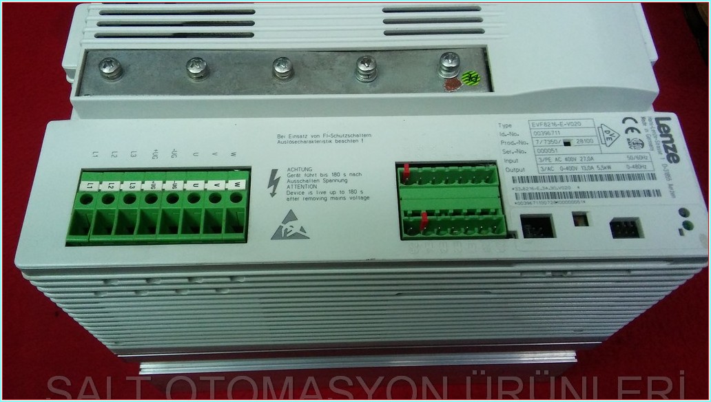 LENZE EVF8216-E-V020 EVF8216-E 5,5KW SÜRÜCÜ INVERTER DRIVER LENZE 5,5 KW HIZ KONTROL CİHAZI