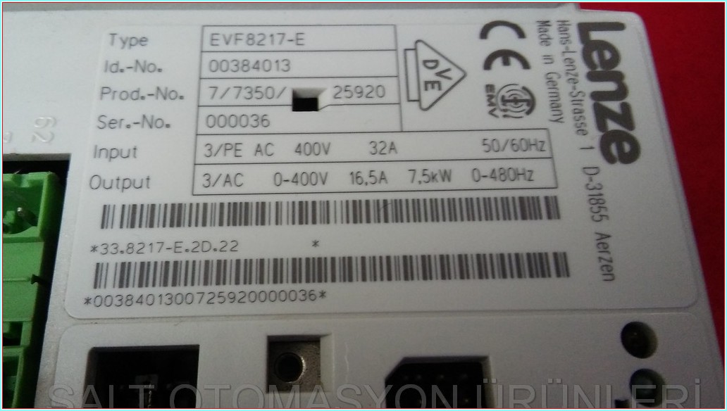 LENZE EVF8217-E 7,5KW SÜRÜCÜ INVERTER DRIVER 7,5 KW HIZ KONTROL
