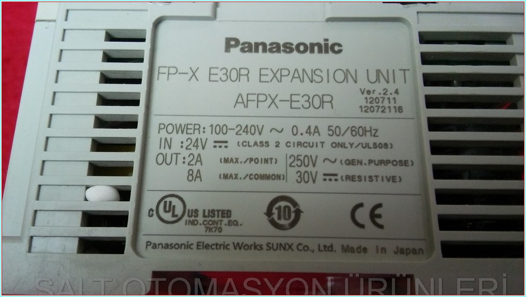 PANASONİC FP-X E30R AFPX-E30R FPX-E30R EXPANSION UNIT PLC EK MODÜL
