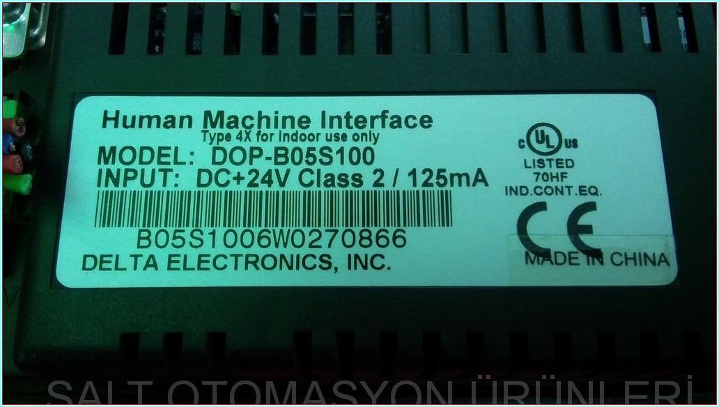 DELTA DOP-B05S100 HUMAN MACHİNE INTERFACE HMI TOUCH PANEL