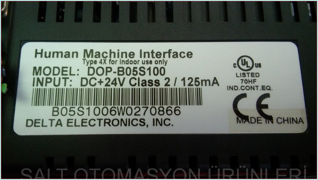DELTA DOP-B05S100 HUMAN MACHİNE INTERFACE HMI TOUCH PANEL