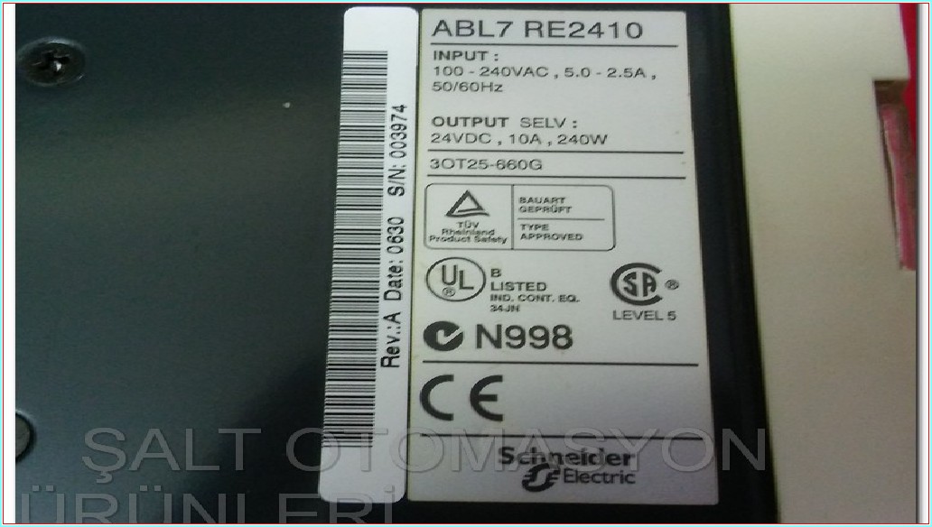 TELEMECANİQUE ABL7 RE2410 10A 240W GÜÇ KAYNAGI