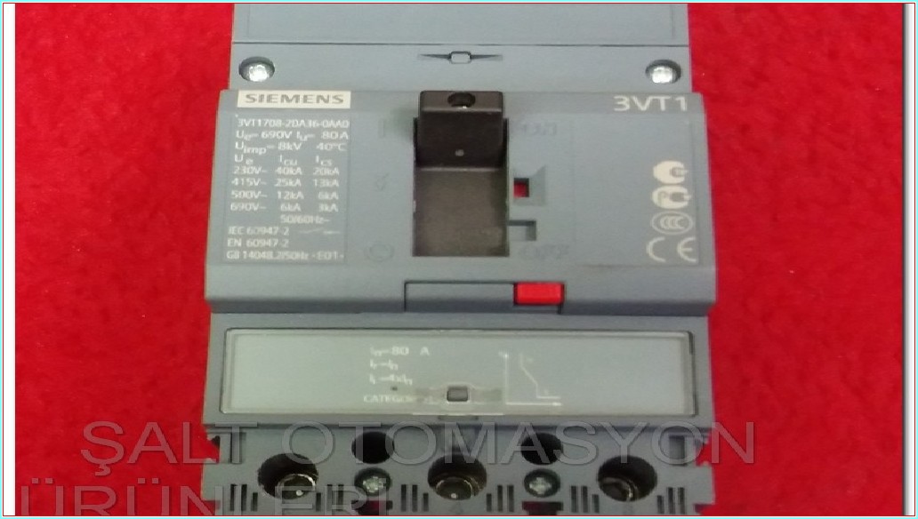 SIEMENS 3VT1708-2DA36-0AA0 3VT1 80A 3 KUTUPLU TMŞ KOMPAKT ŞALTER