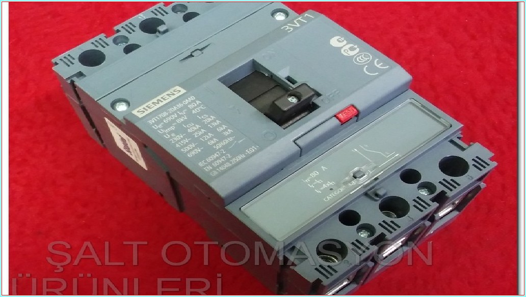 SIEMENS 3VT1708-2DA36-0AA0 3VT1 80A 3 KUTUPLU TMŞ KOMPAKT ŞALTER
