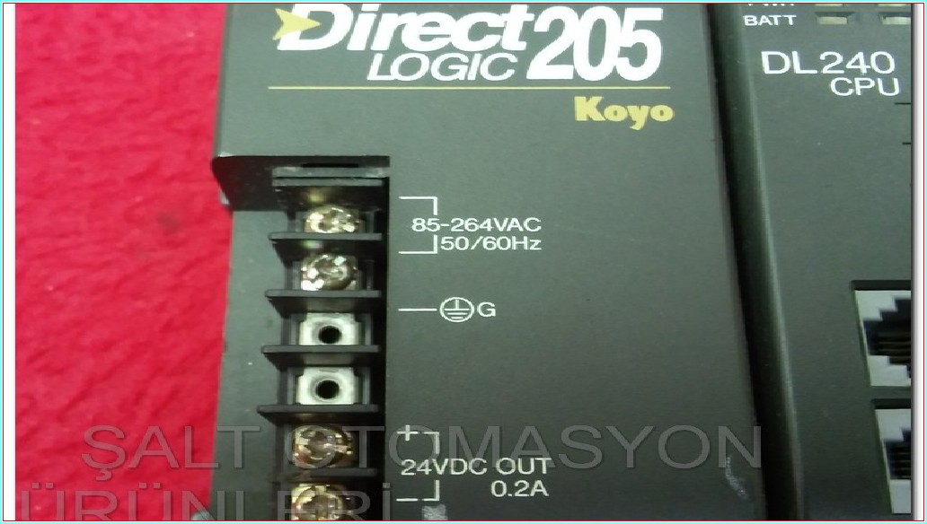 KOYO D2-04B D2-240 CPU D2-CTRINT D2-08ND3 D2-08TD1 DİRECT LOGİC 205 PLC TAKIM