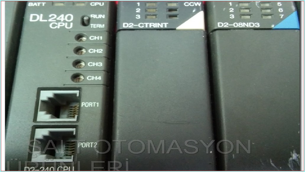 KOYO D2-04B D2-240 CPU D2-CTRINT D2-08ND3 D2-08TD1 DİRECT LOGİC 205 PLC TAKIM
