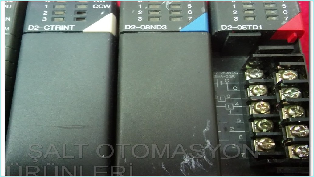 KOYO D2-04B D2-240 CPU D2-CTRINT D2-08ND3 D2-08TD1 DİRECT LOGİC 205 PLC TAKIM