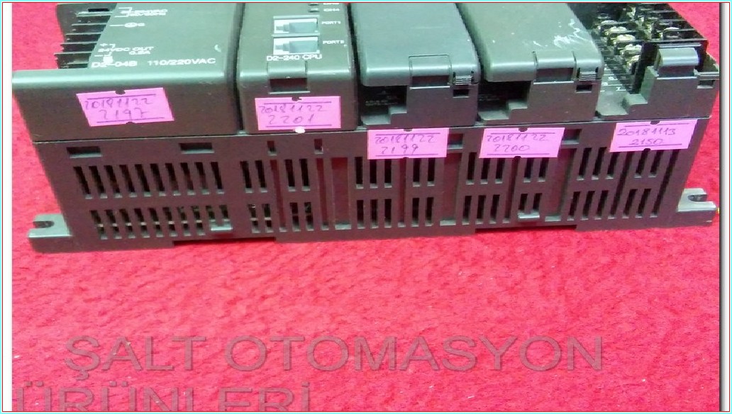 KOYO D2-04B D2-240 CPU D2-CTRINT D2-08ND3 D2-08TD1 DİRECT LOGİC 205 PLC TAKIM