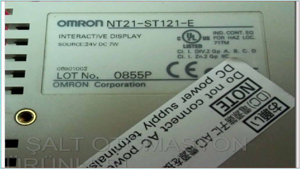 OMRON NT21-ST121-E NT21 ST121 E NT21ST121E DOKUNMATİK OPARATÖR PANEL