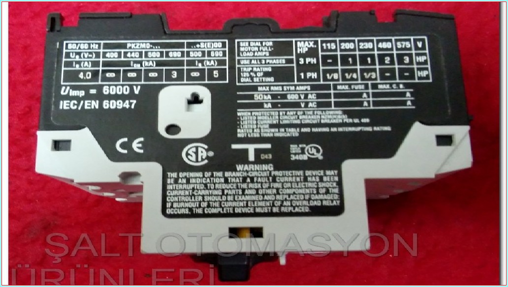 MOELLER PKZMO-4 2,5-4A MOTOR KORUMA ŞALTER TİPİ