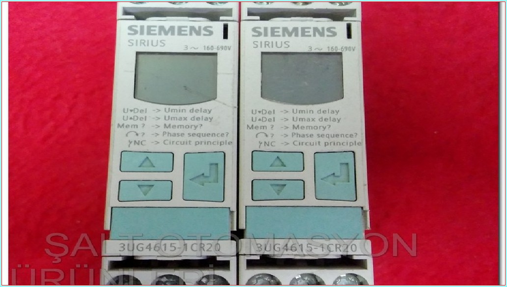 SIEMENS 3UG4615-1CR20 3 FAZ GERİLİM KORUMA RÖLESİ FAZ KORUMA