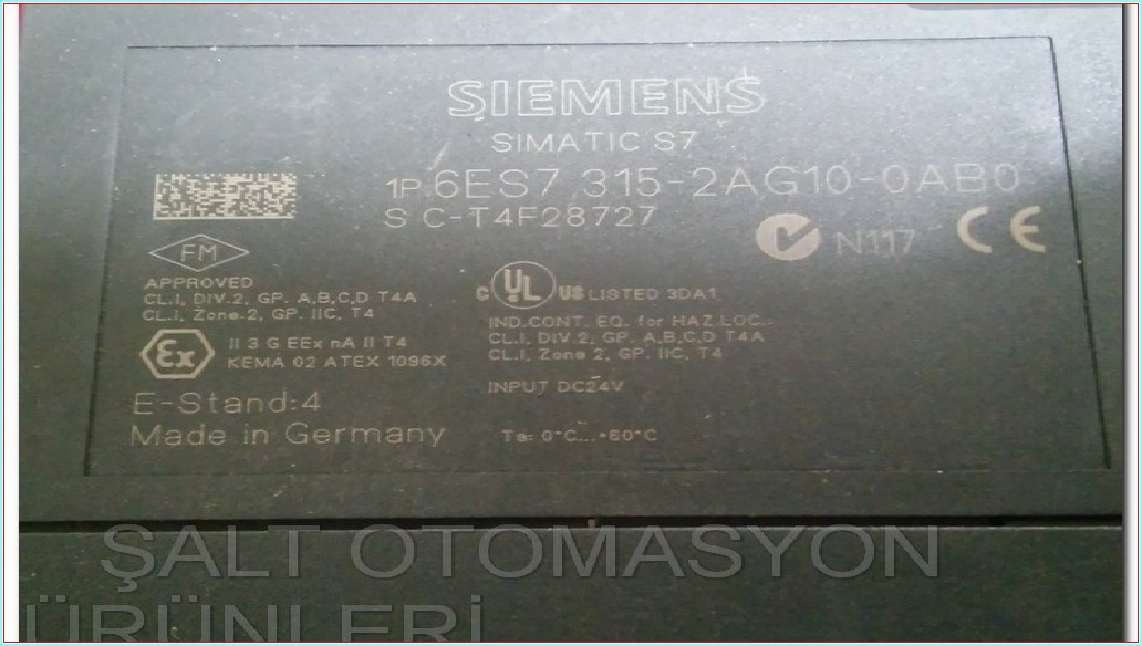 SIEMENS 6ES7 315-2AG10-0AB0 6ES7315-2AG10-0AB0 CPU315-2 DP
