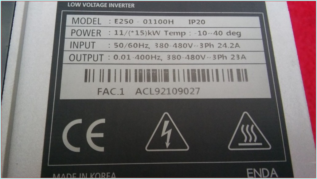 ENDA E250 E250-01100H 23A 15KW SÜRÜCÜ INVERTER 15 KW DRIVER