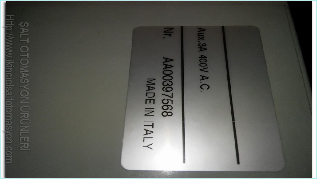 ABB SACE S7 AA00397568 1600A TMŞ MOTORLU TRASFERE TAKIM