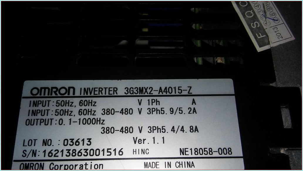 OMRON 3G3MX2-A4015-Z MX2 1,5KW SÜRÜCÜ İNPUT 380V