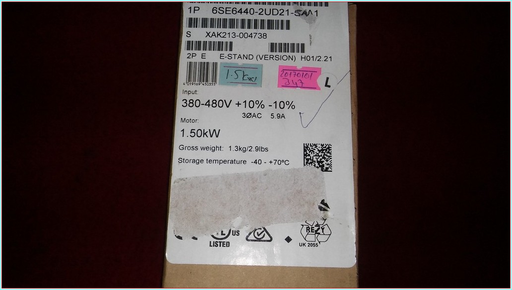 SIEMENS 6SE6440-2UD21-5AA1 440 1,5KW MICROMASTER 440 SÜRÜCÜ SIFIR KUTULU